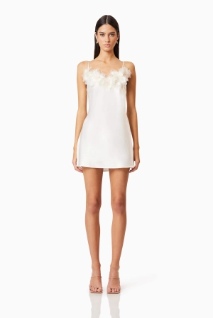Katalina 3D Mini Dress In White