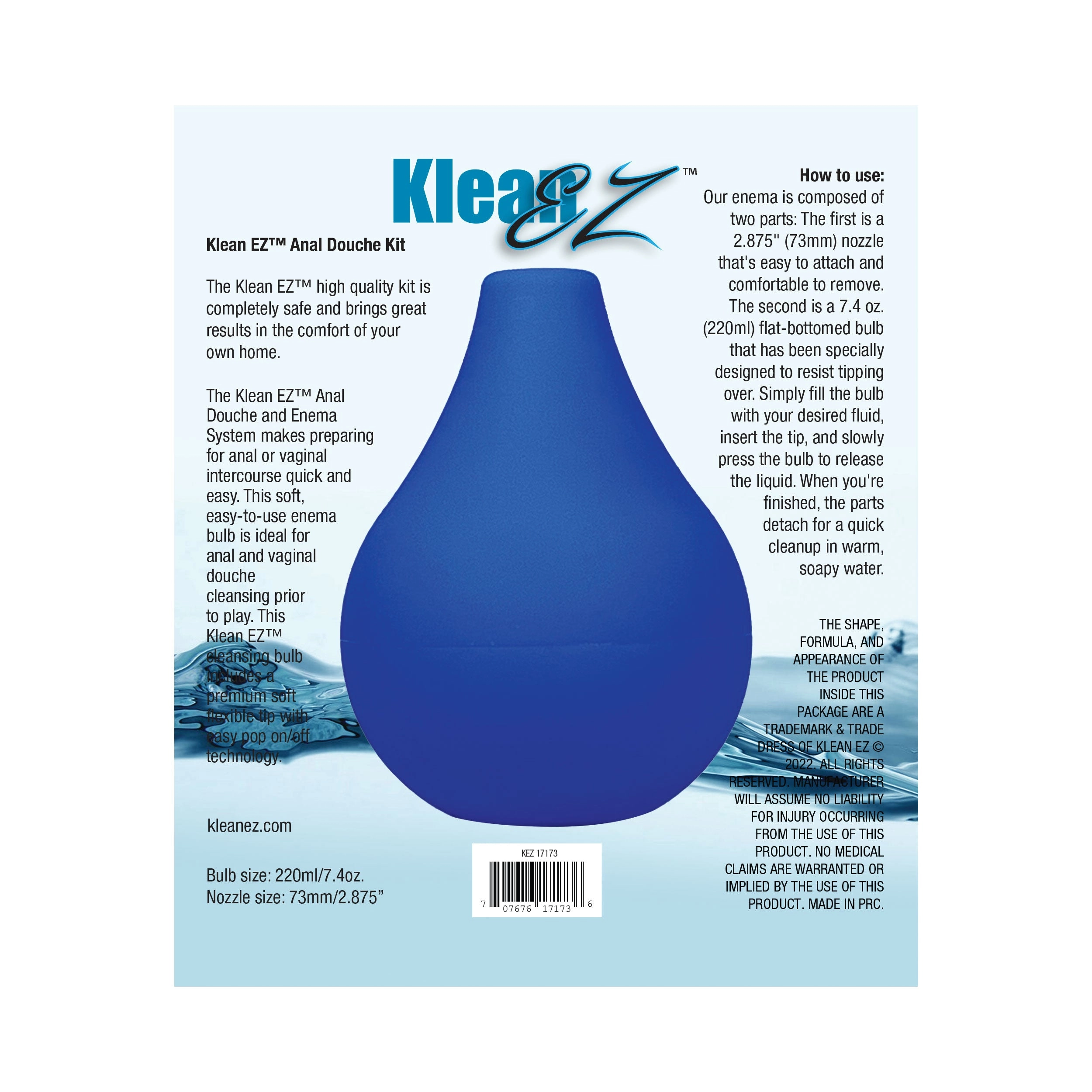 Klean EZ Anal Douche Kit