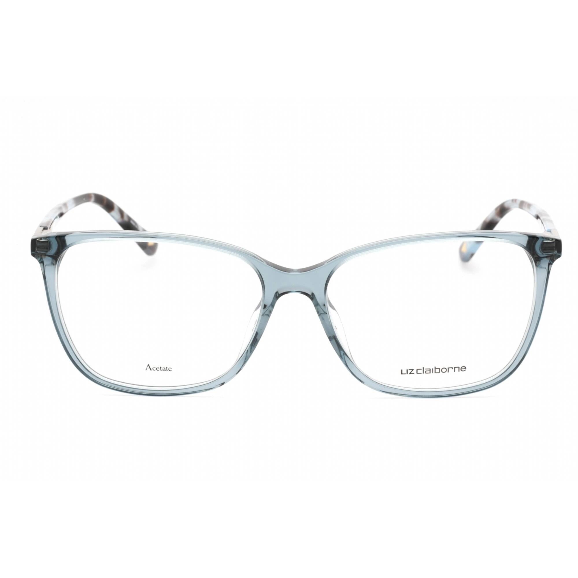 Liz Claiborne Women's Eyeglasses - Aqua Crystal Plastic Cat Eye Frame | L 657 E1N