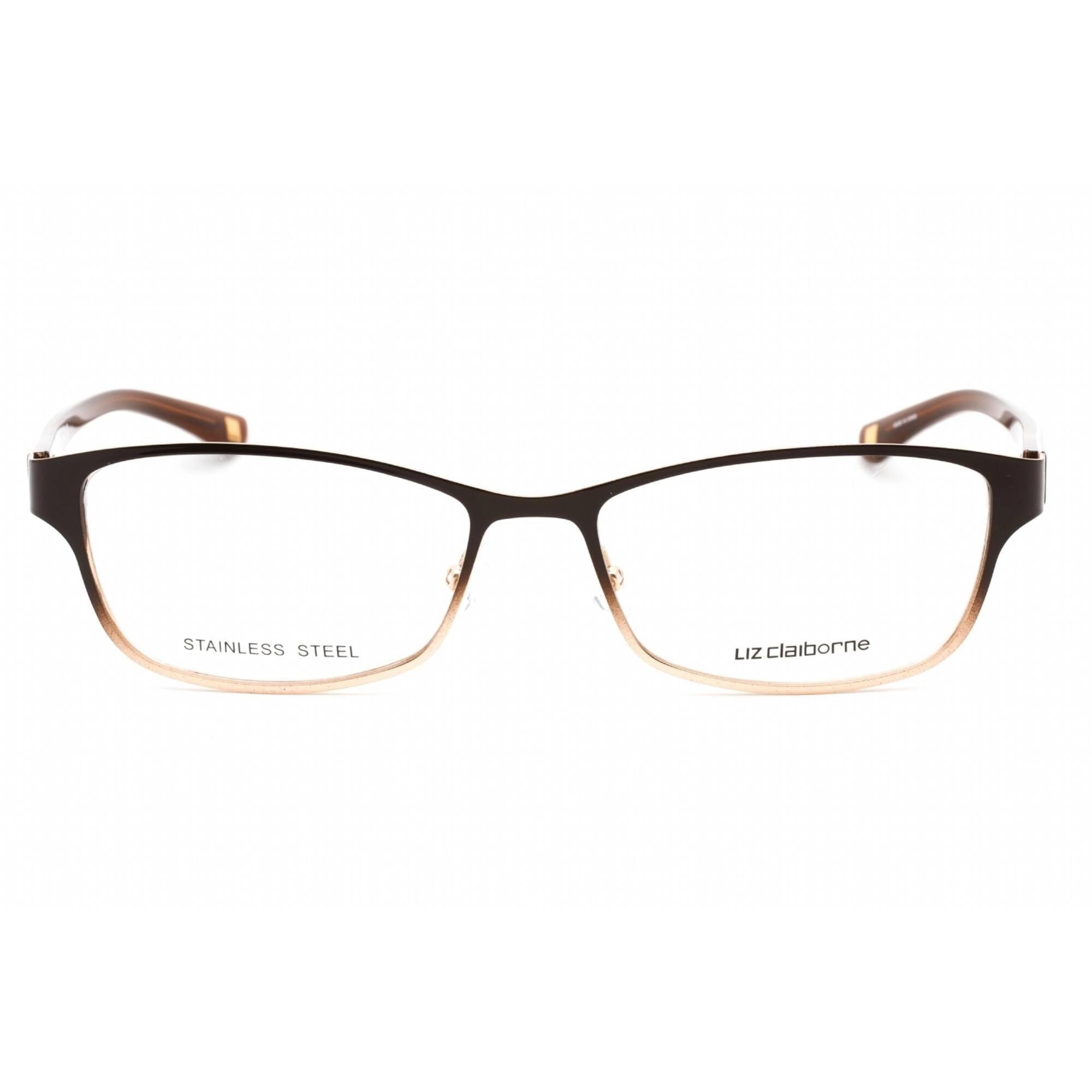 Liz Claiborne Women's Eyeglasses - Brown Fade Metal Rectangular Frame | L 614 0JDV 00
