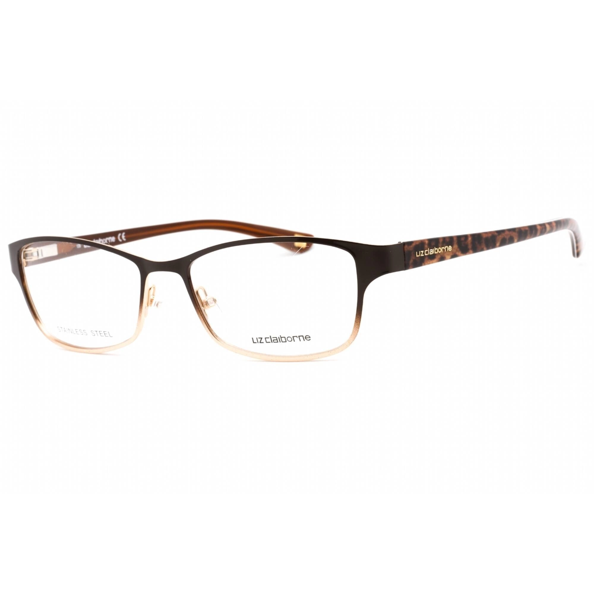 Liz Claiborne Women's Eyeglasses - Brown Fade Metal Rectangular Frame | L 614 0JDV 00