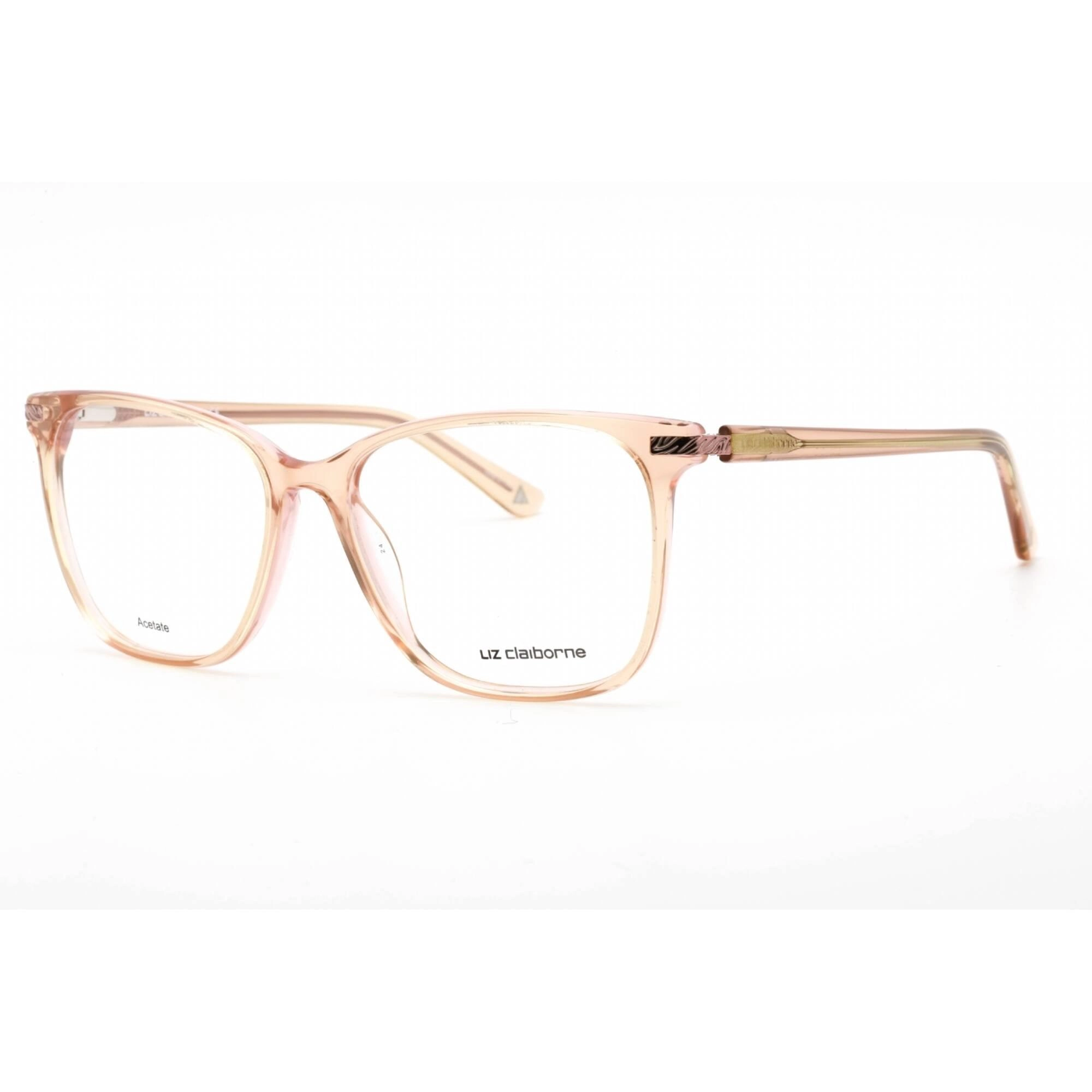 Liz Claiborne Women's Eyeglasses - Peach Crystal Plastic Rectangular | L 669 0E1Q 00