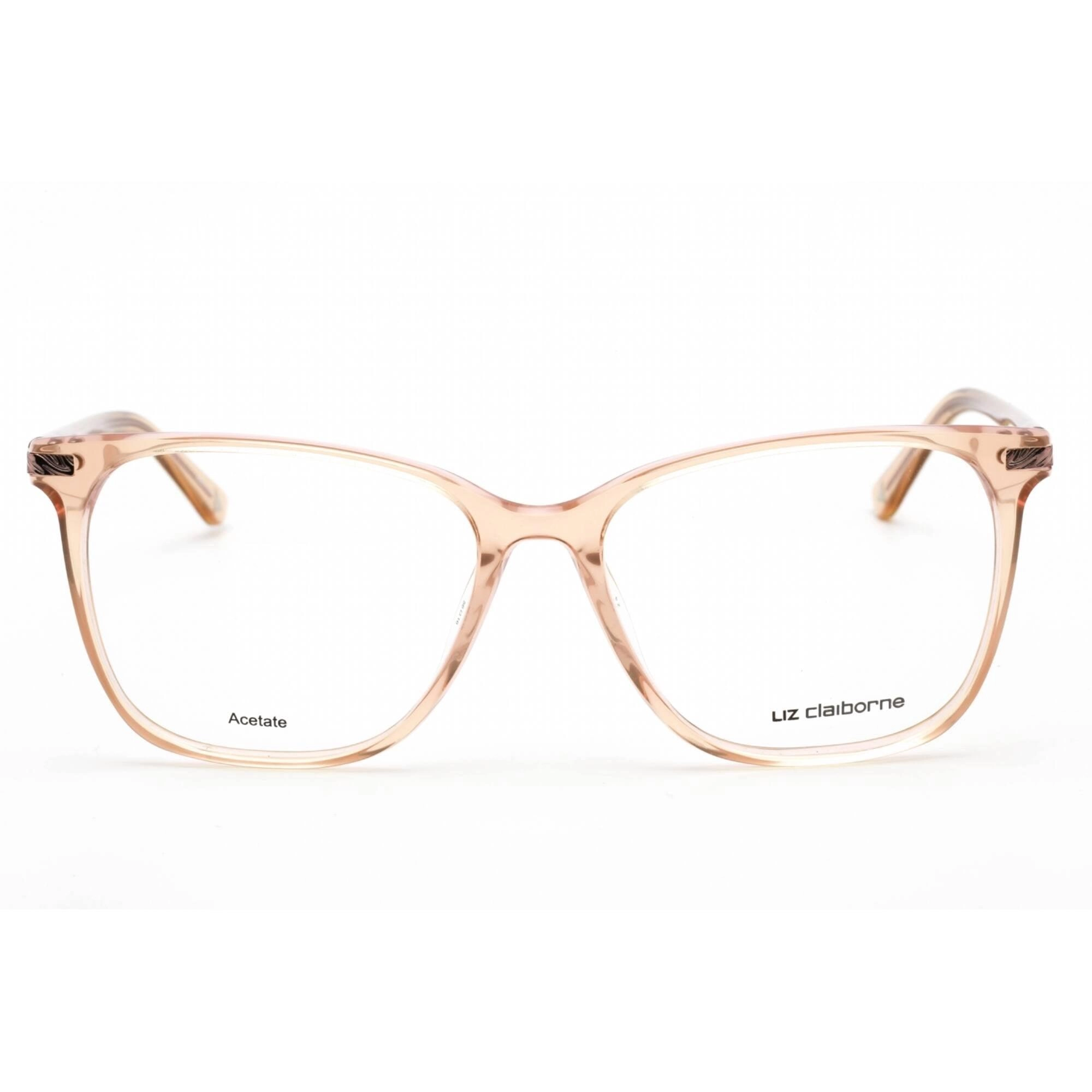 Liz Claiborne Women's Eyeglasses - Peach Crystal Plastic Rectangular | L 669 0E1Q 00