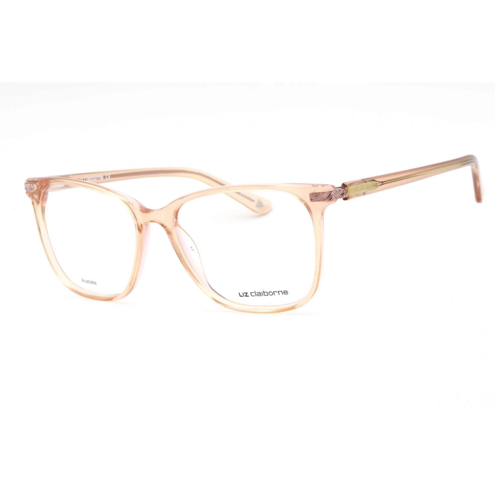 Liz Claiborne Women's Eyeglasses - Peach Crystal Rectangular Frame | L 6690E1Q 00