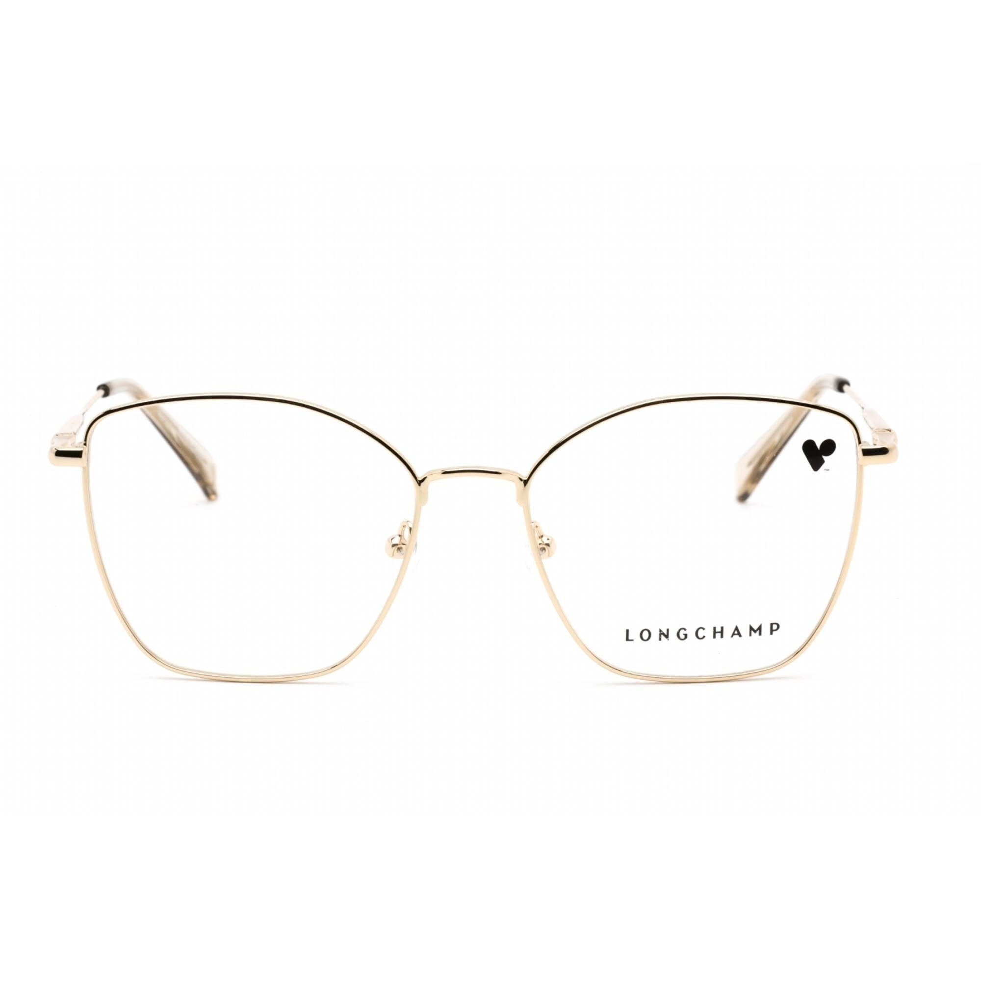 Longchamp Women's Eyeglasses - Full Rim Butterfly Shape Gold Metal Frame | LO2151 714