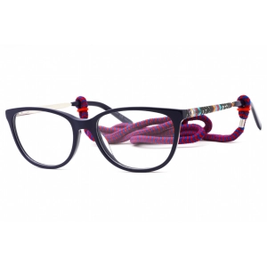 M Missoni Women's Eyeglasses - Blue Plastic Oval Full Rim Frame | MMI 0033 0PJP 00