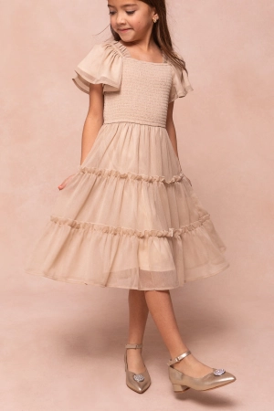 Mini Ellie Dress in Champagne Chiffon - FINAL SALE