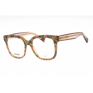 Missoni Women's Eyeglasses - Pattern Pink Green Plastic Square | MIS 0127 0038 00