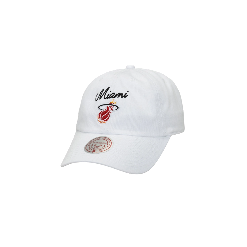 Mitchell & Ness Miami HEAT White Strapback