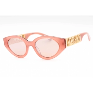 Moschino Women's Sunglasses - Oval Frame Pink Flash Silver Lens | MOS160/S 035J 2S