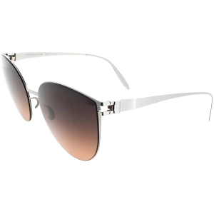 Mykita Women's Sunglasses - Silver Black Metal Butterfly Frame | BEVERLY F10 F10_BK/OR