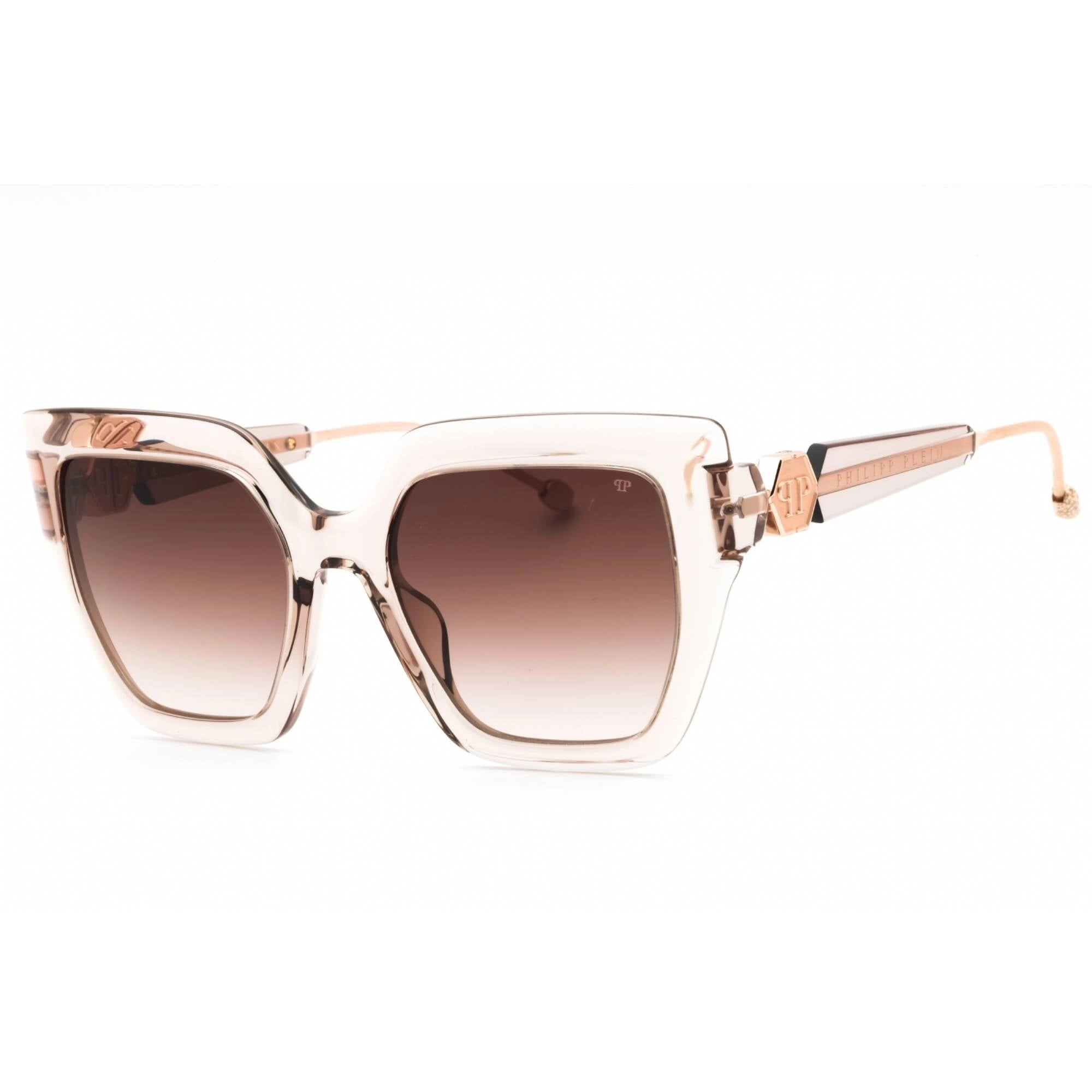 Philipp Plein Women's Sunglasses - Transparent Beige Full Rim Cat Eye | SPP064S 07T1