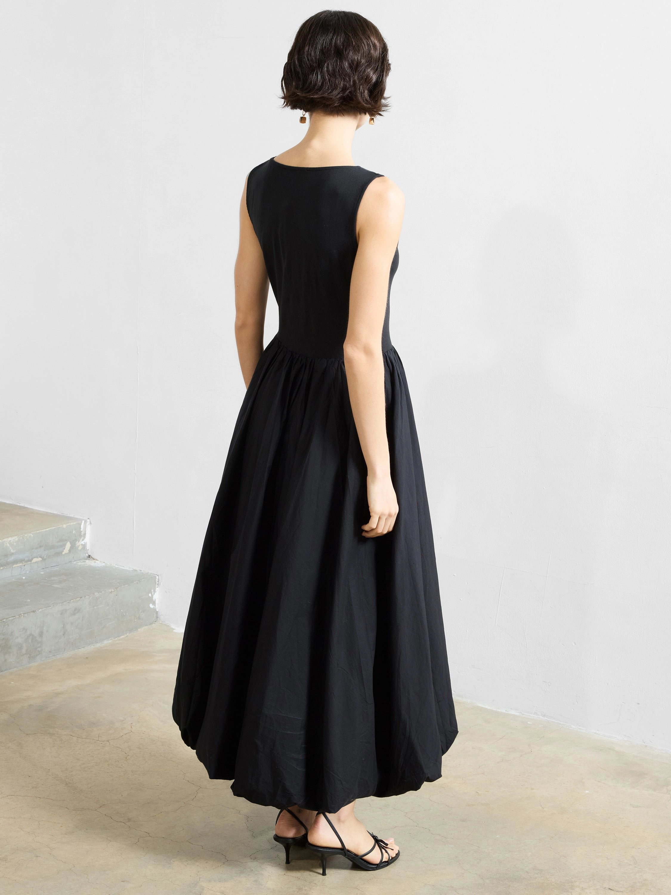Phoebe Jersey Bubble Hem Midi Dress