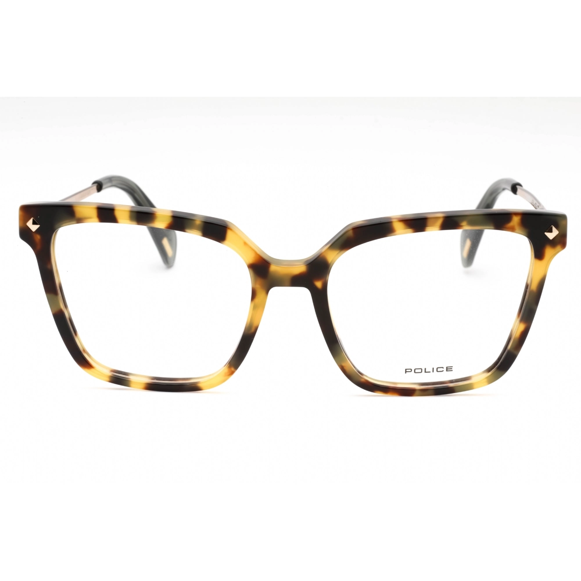 Police Women's Eyeglasses - Light Tortoise Plastic Cat Eye Full Rim | VPLD26 0777