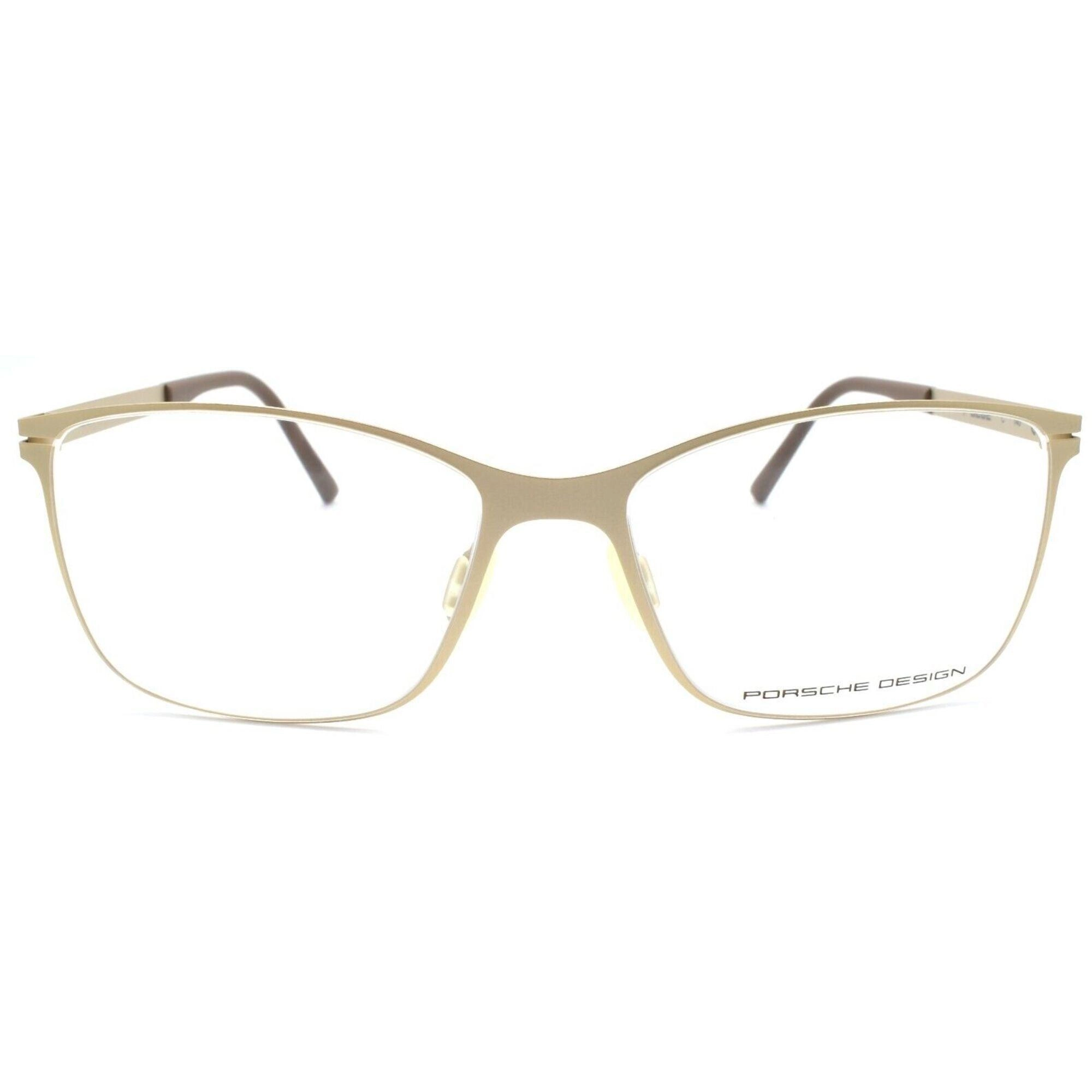 Porsche Women's Eyeglasses - Lite Gold Metal Rectangular Frame | PORSCHE P8262 C