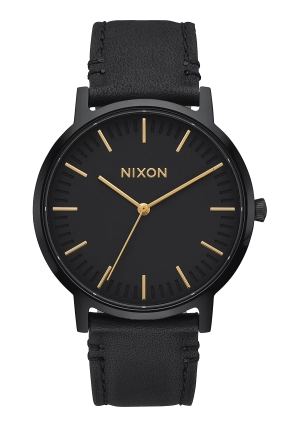 Porter Leather - All Black / Gold