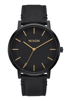 Porter Leather - All Black / Gold