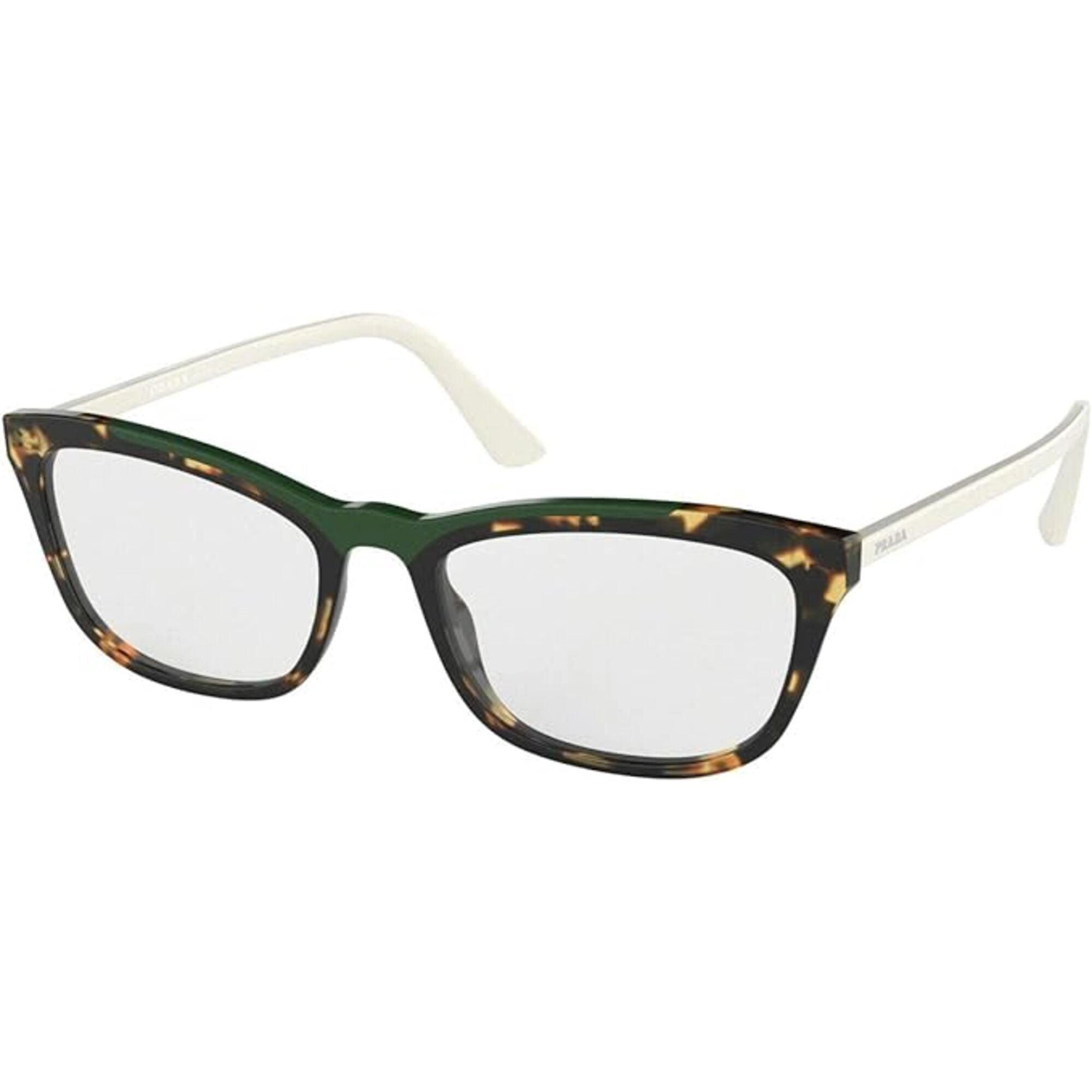 Prada Women's Eyeglasses - Havana Green Cat Eye Frame | PRADA 0PR 10VV 3211O154