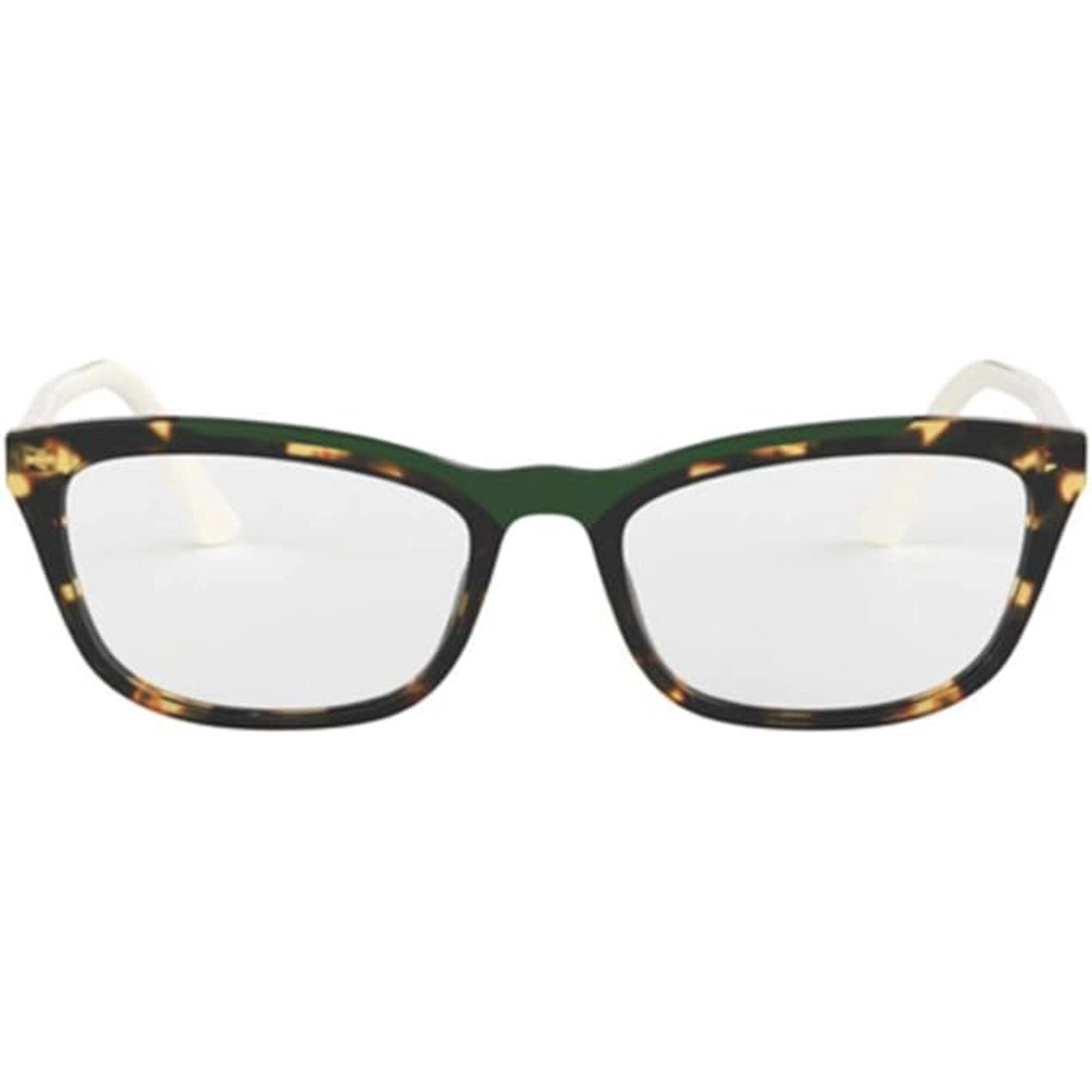 Prada Women's Eyeglasses - Havana Green Cat Eye Frame | PRADA 0PR 10VV 3211O154