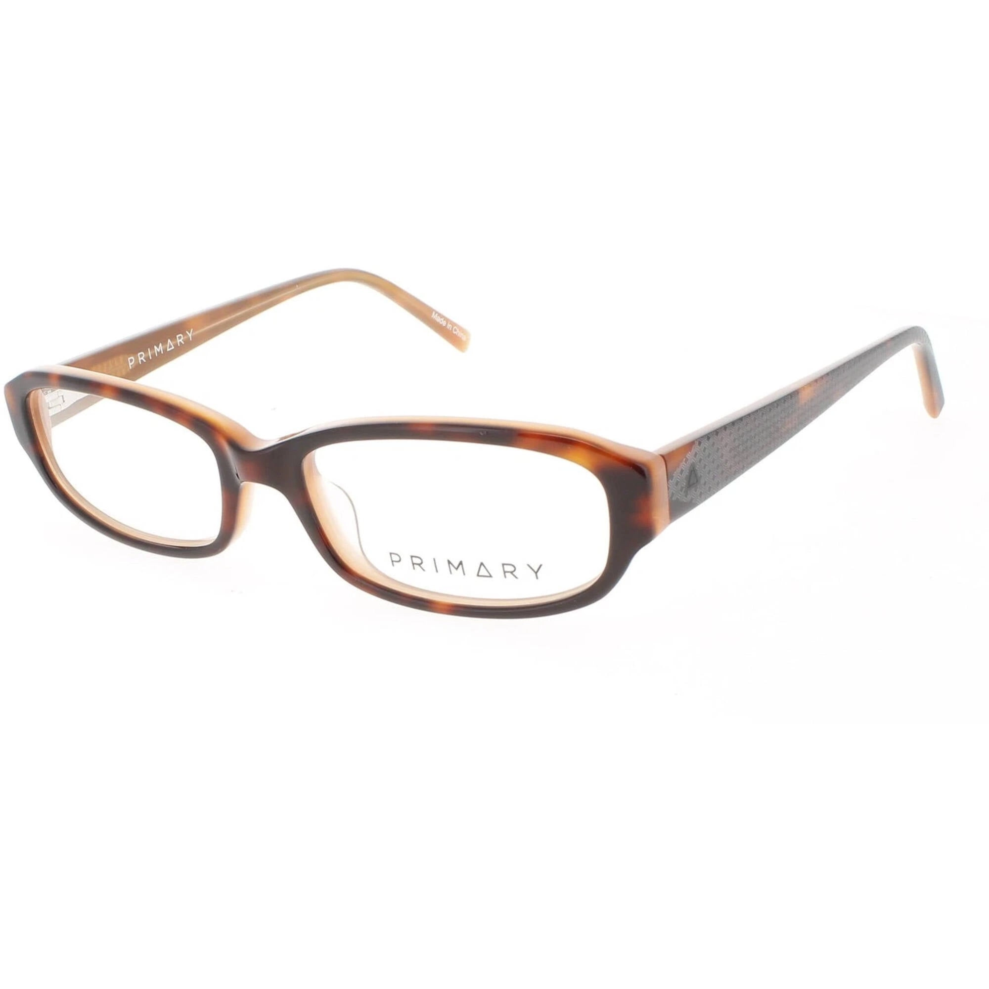 Primary Women's Eyeglasses - Demo Lens Plastic Rectangular Full Rim | 1067 TORTOISE