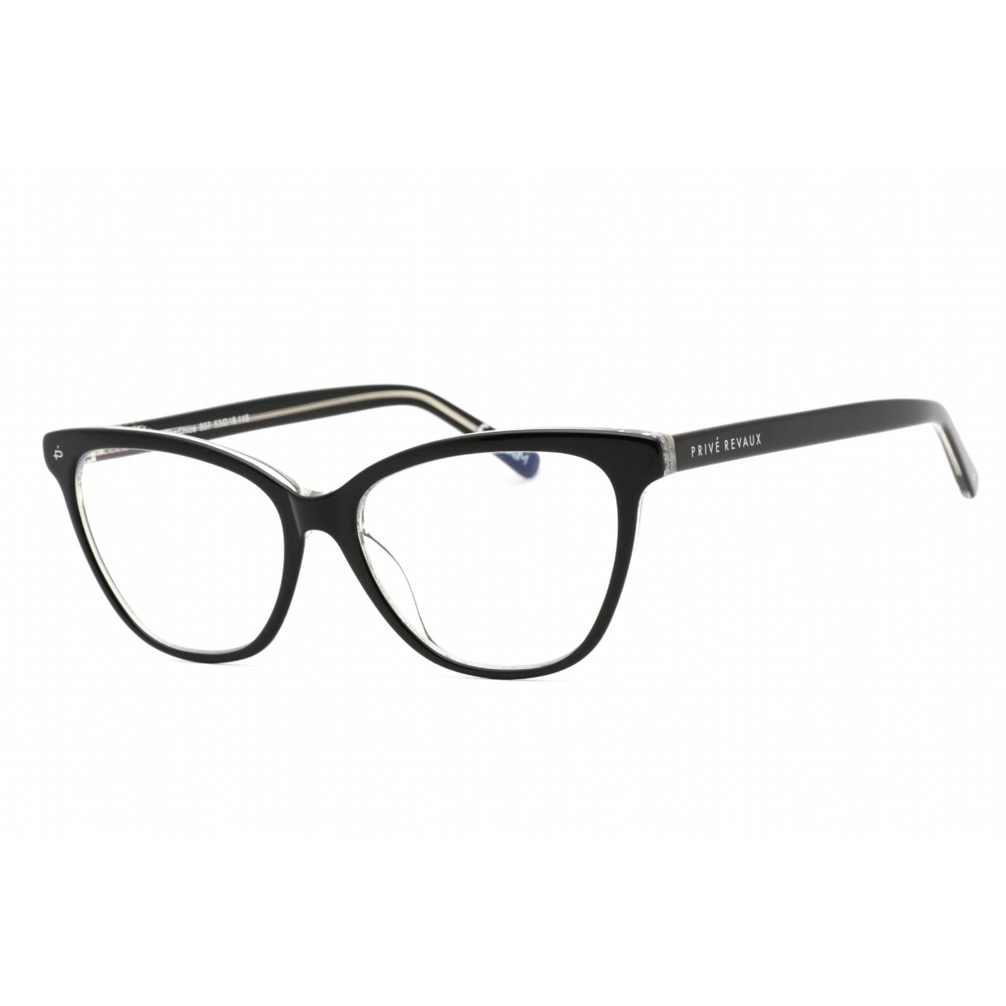 Prive Revaux Women's Eyeglasses -Plastic Cat Eye Shape Frame | Chloe Caviar Black