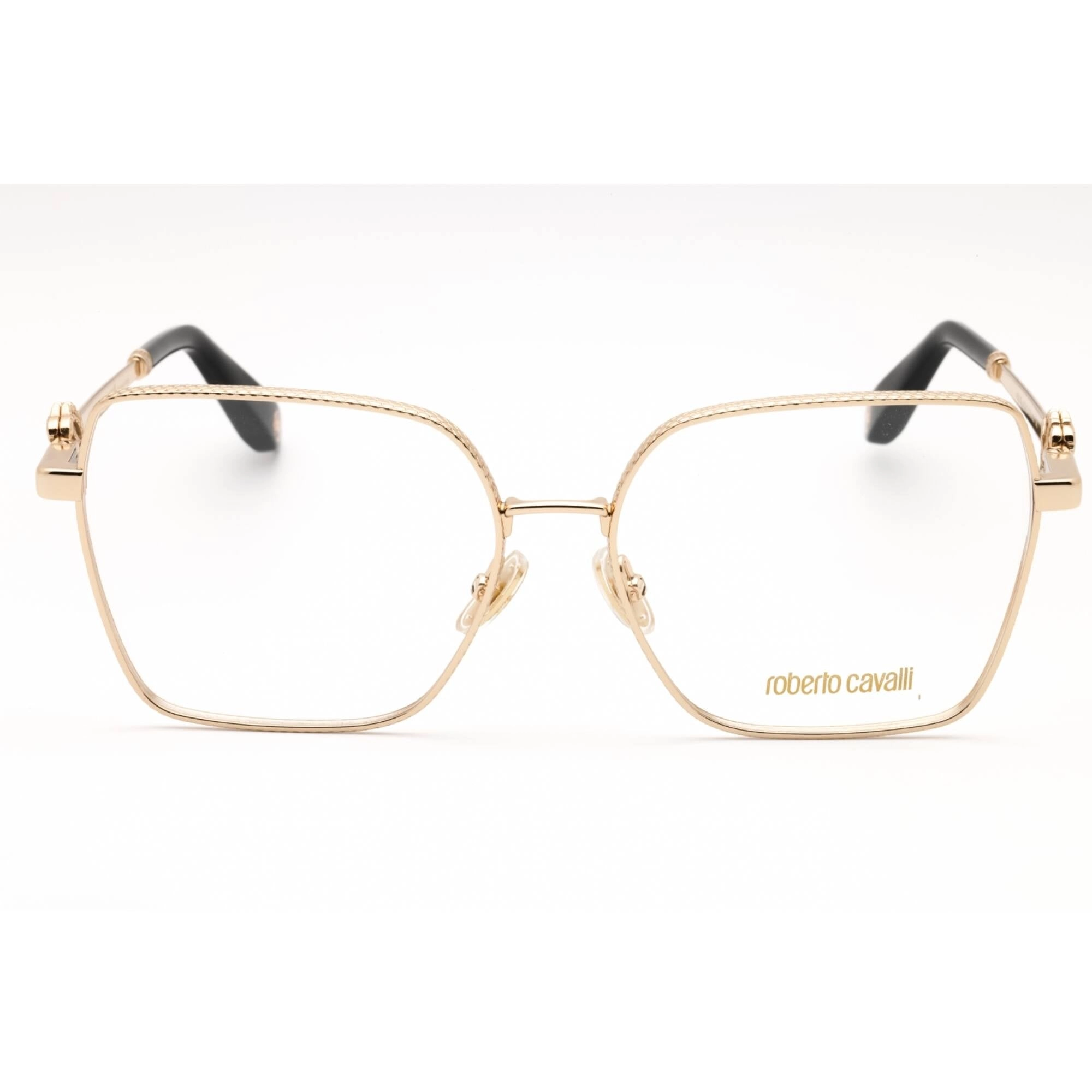 Roberto Cavalli Women's Eyeglasses - Rose Gold Metal Square Full Rim | VRC029 0300