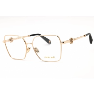 Roberto Cavalli Women's Eyeglasses - Rose Gold Metal Square Full Rim | VRC029 0300