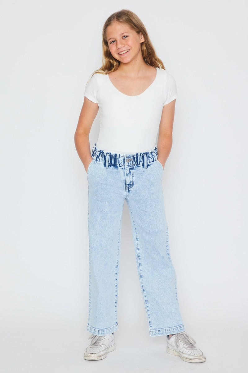 Rubi High Rise Wide Leg Kids Jeans