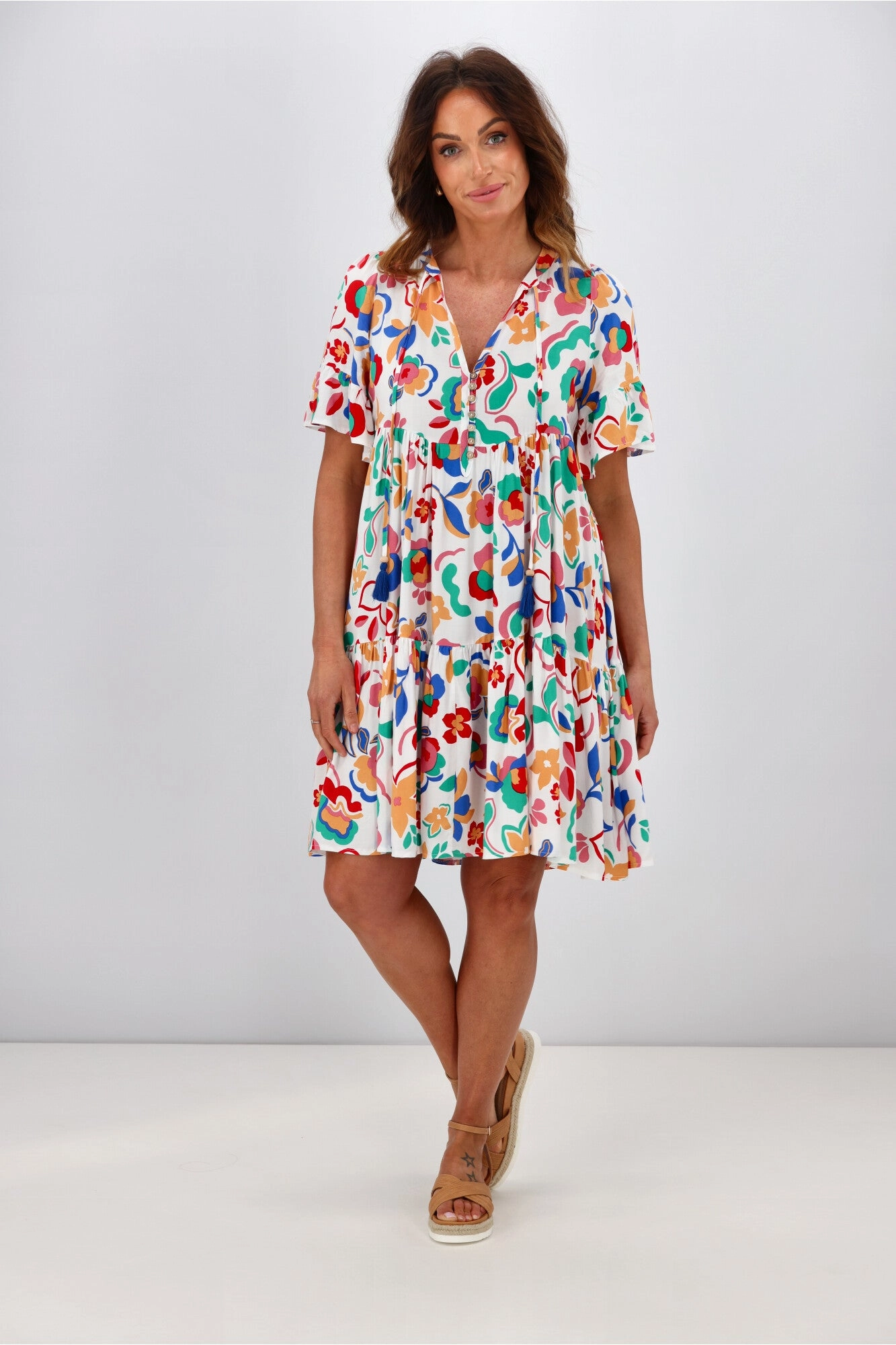 Salty Bright Daisy Mini Dress Multi