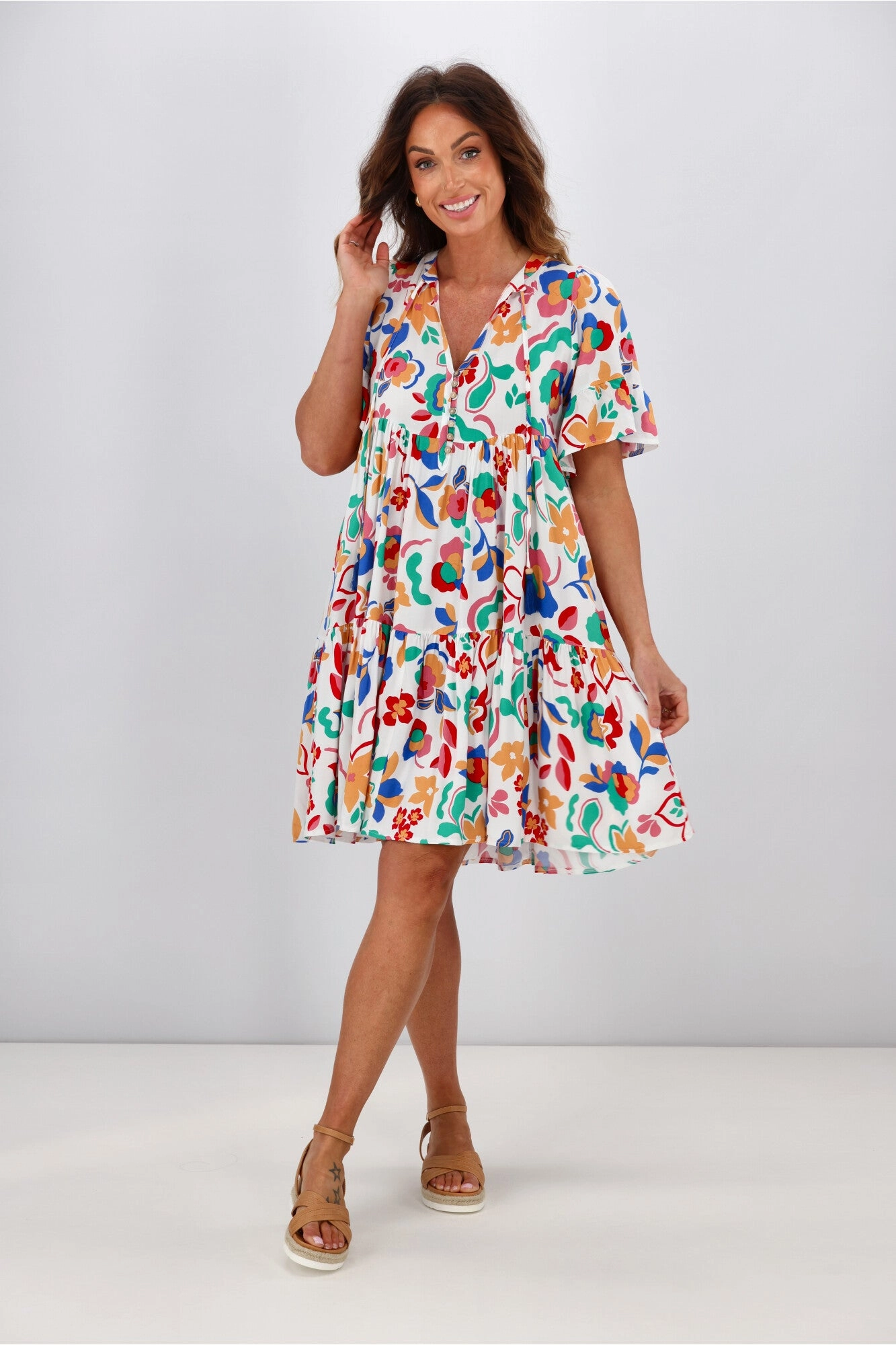 Salty Bright Daisy Mini Dress Multi