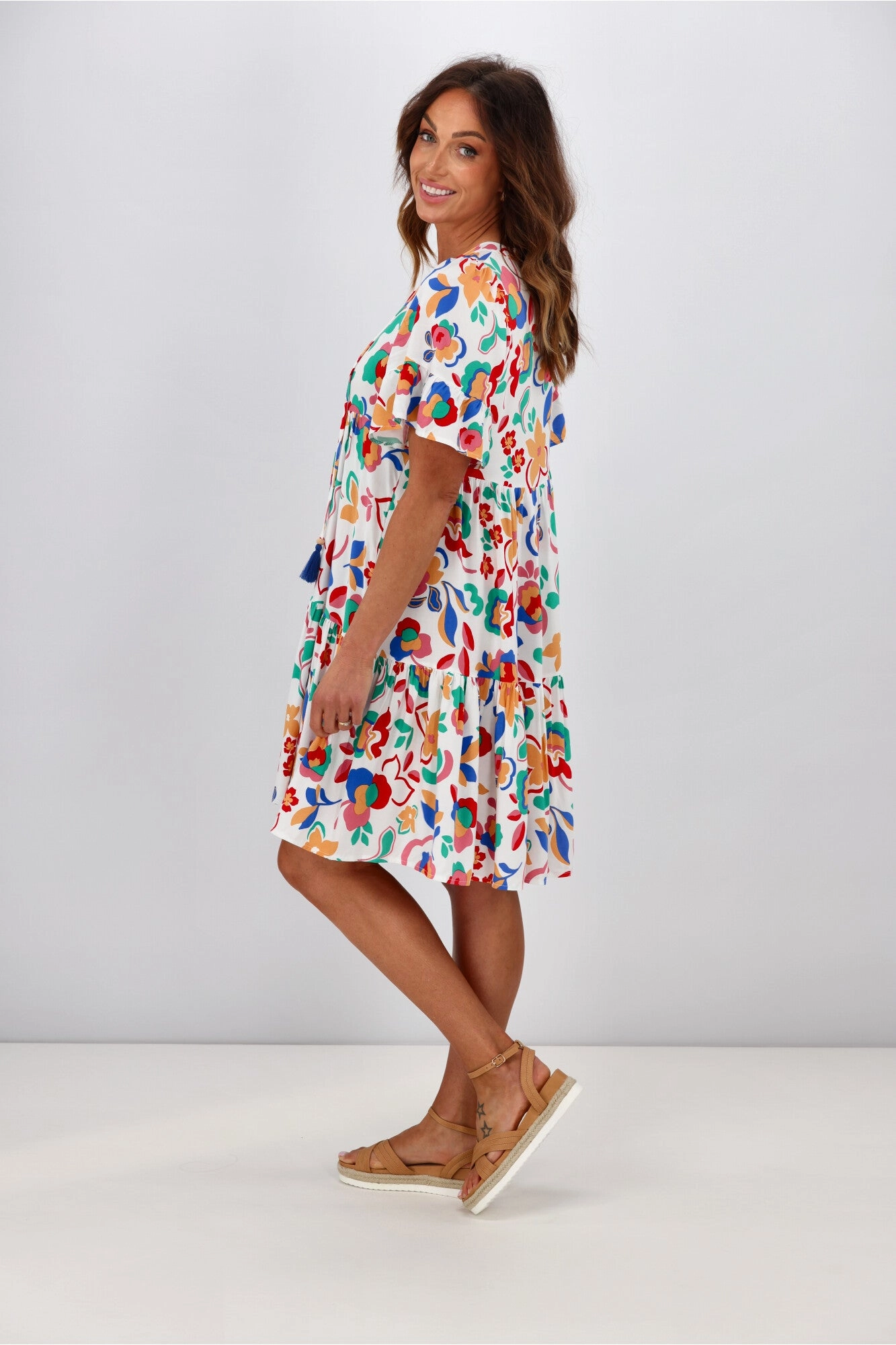 Salty Bright Daisy Mini Dress Multi