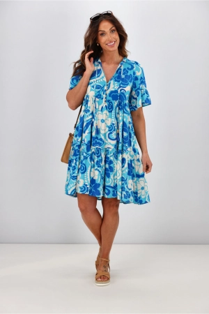 Salty Bright Harper Mini Dress Blue