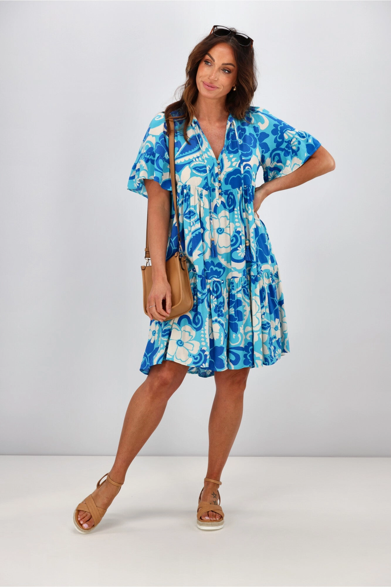 Salty Bright Harper Mini Dress Blue
