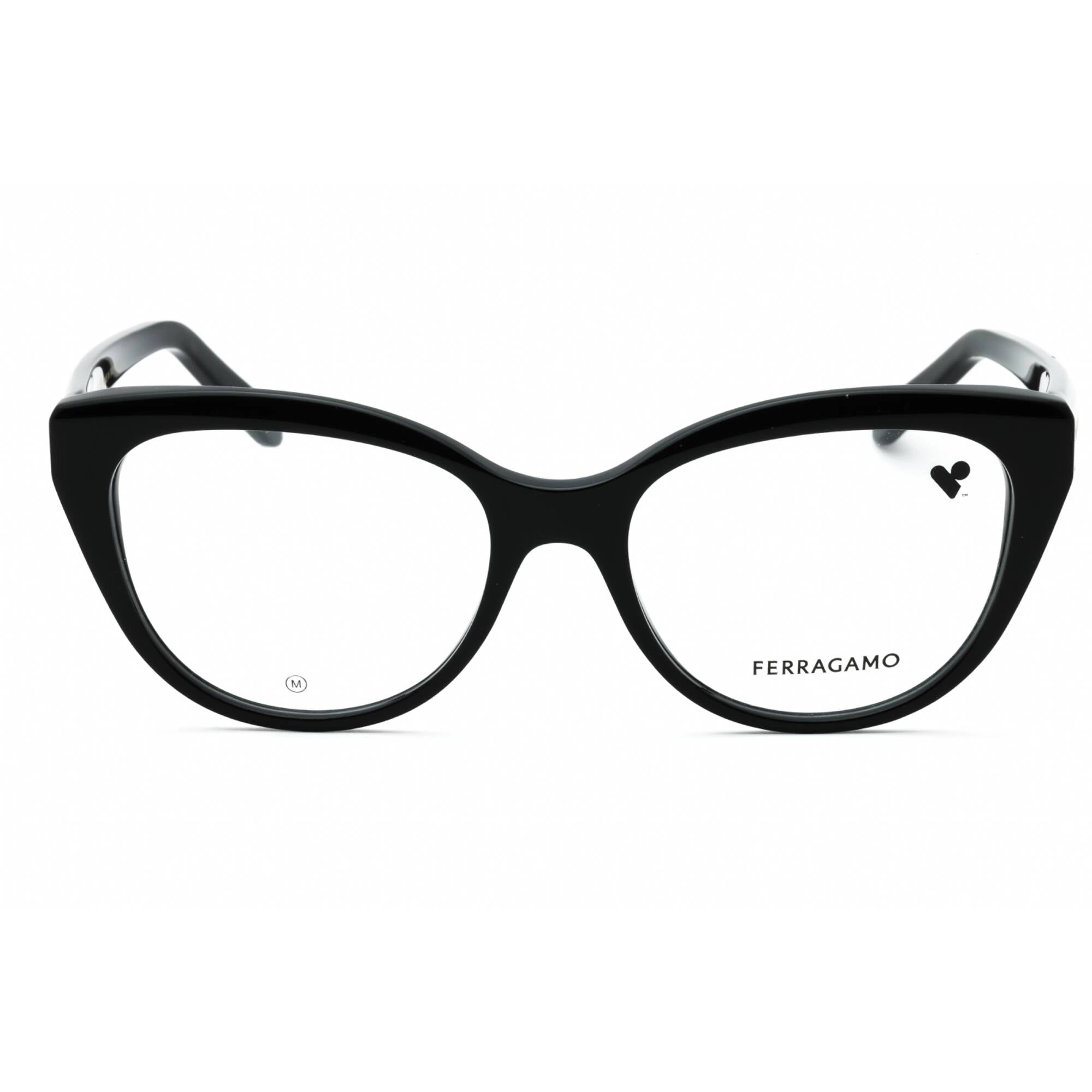 Salvatore Ferragamo Women's Eyeglasses - Black Acetate Full Rim Cat Eye | SF2970 001