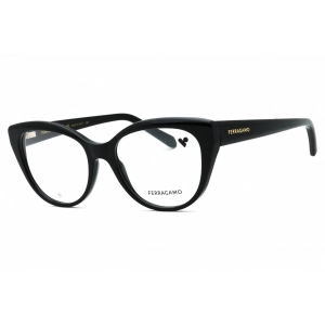 Salvatore Ferragamo Women's Eyeglasses - Black Acetate Full Rim Cat Eye | SF2970 001