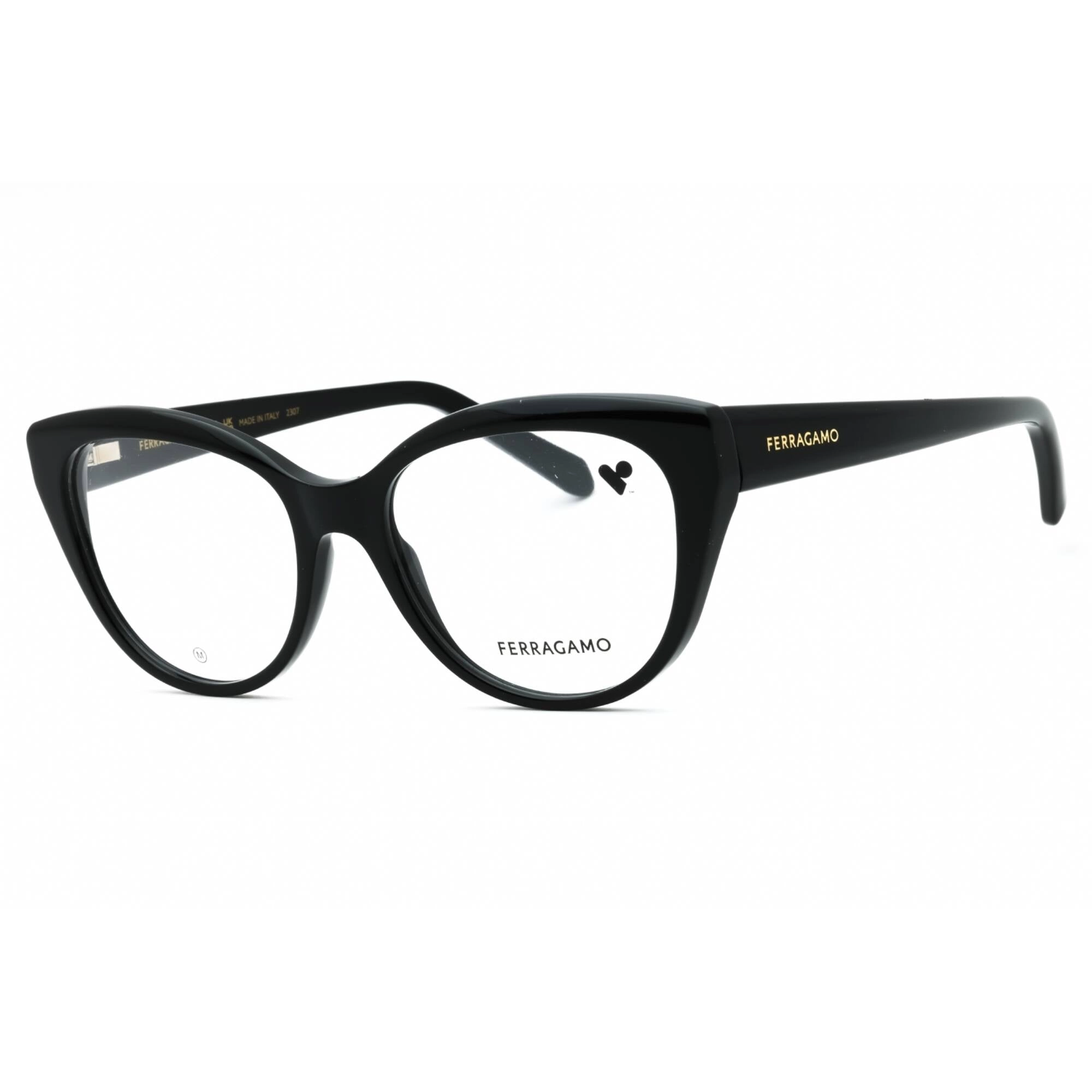 Salvatore Ferragamo Women's Eyeglasses - Black Acetate Full Rim Cat Eye | SF2970 001