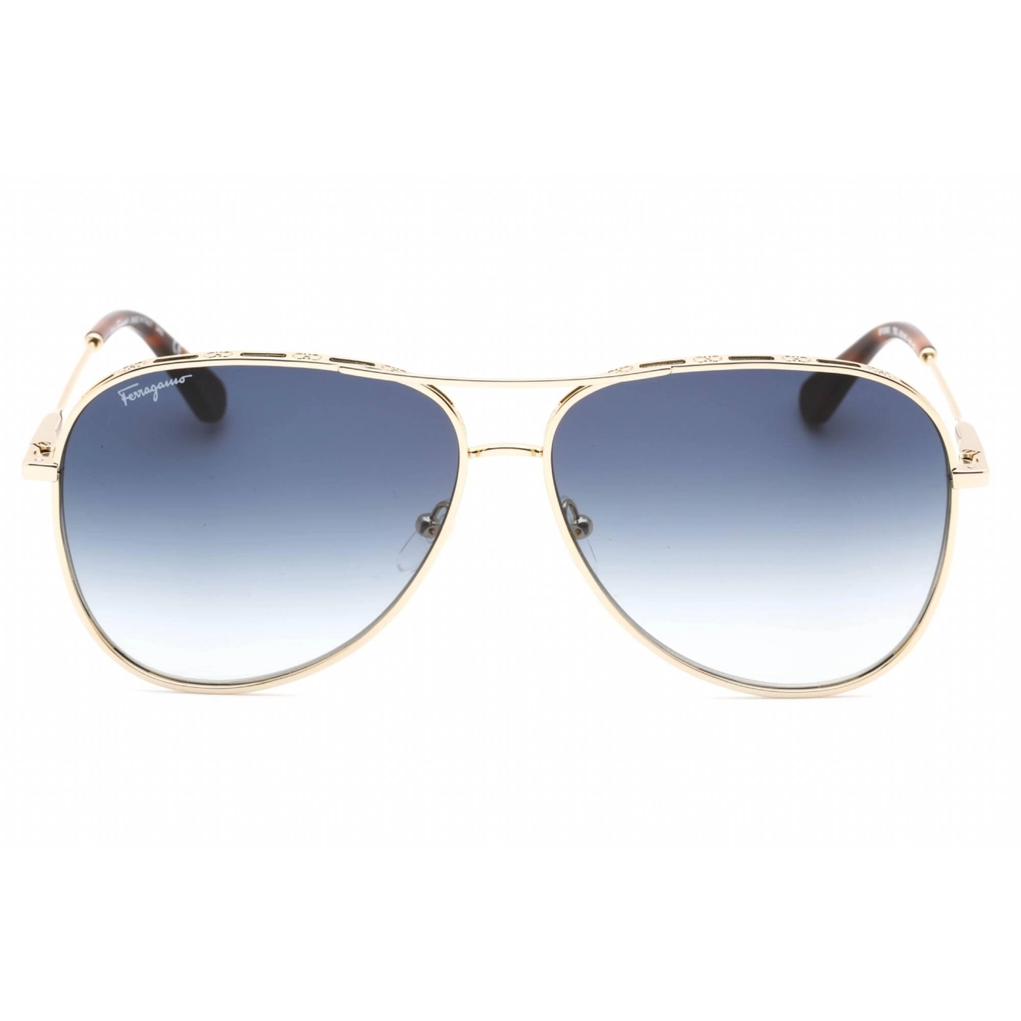Salvatore Ferragamo Women's Sunglasses - Yellow Gold/Tortoise Metal Frame | SF268S 792