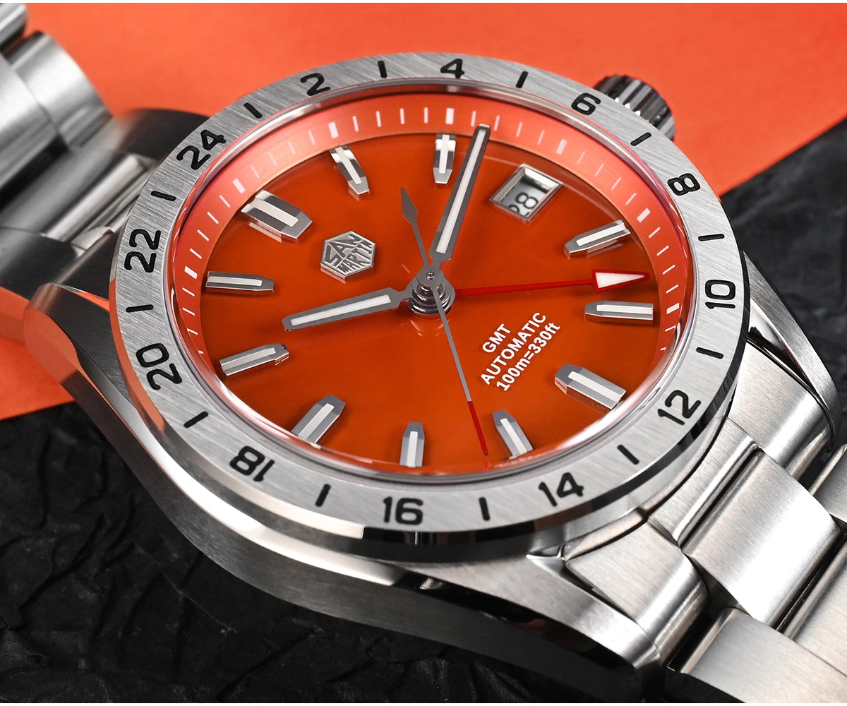 San Martin Aventurine Gemstone NH34 GMT Watch SN0129GB