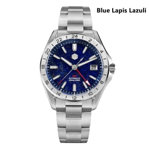 San Martin Aventurine Gemstone NH34 GMT Watch SN0129GB