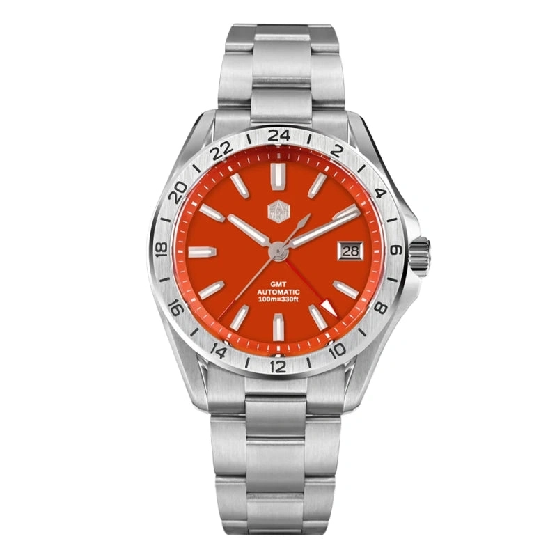 San Martin Aventurine Gemstone NH34 GMT Watch SN0129GB