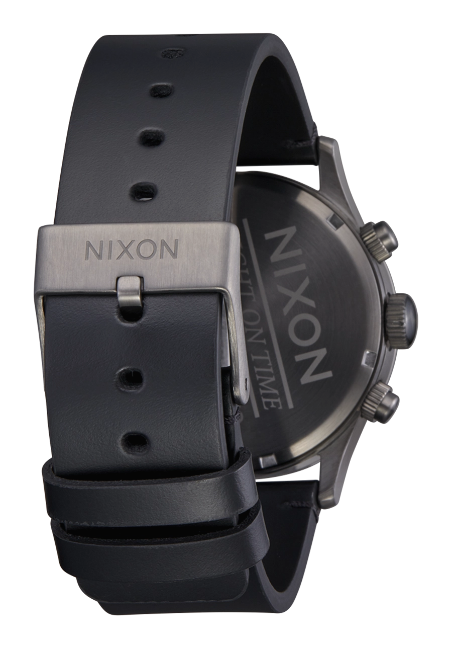 Sentry Chrono Leather - All Gunmetal / Black