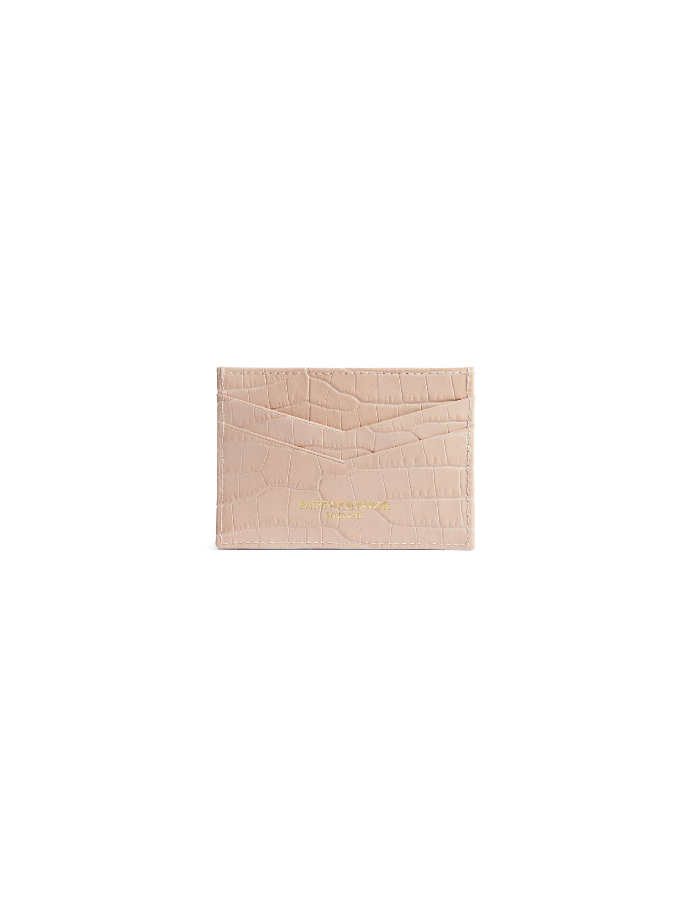Signature Card Holder - Blush Croc