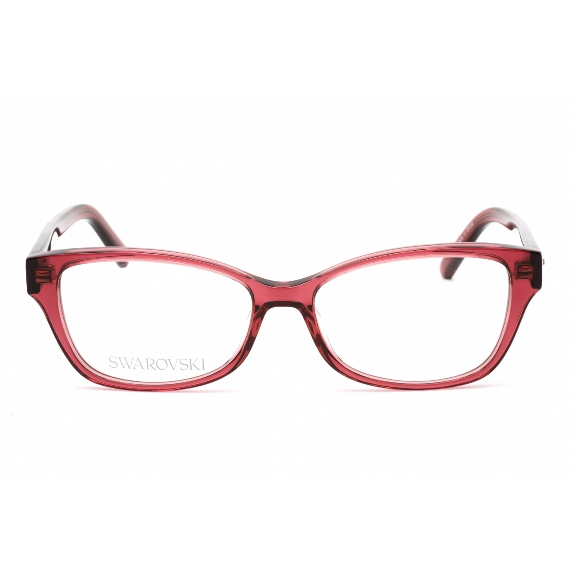 Swarovski Women's Eyeglasses - Cat Eye Shape Shiny Bordeaux Plastic Frame | SK5430 069