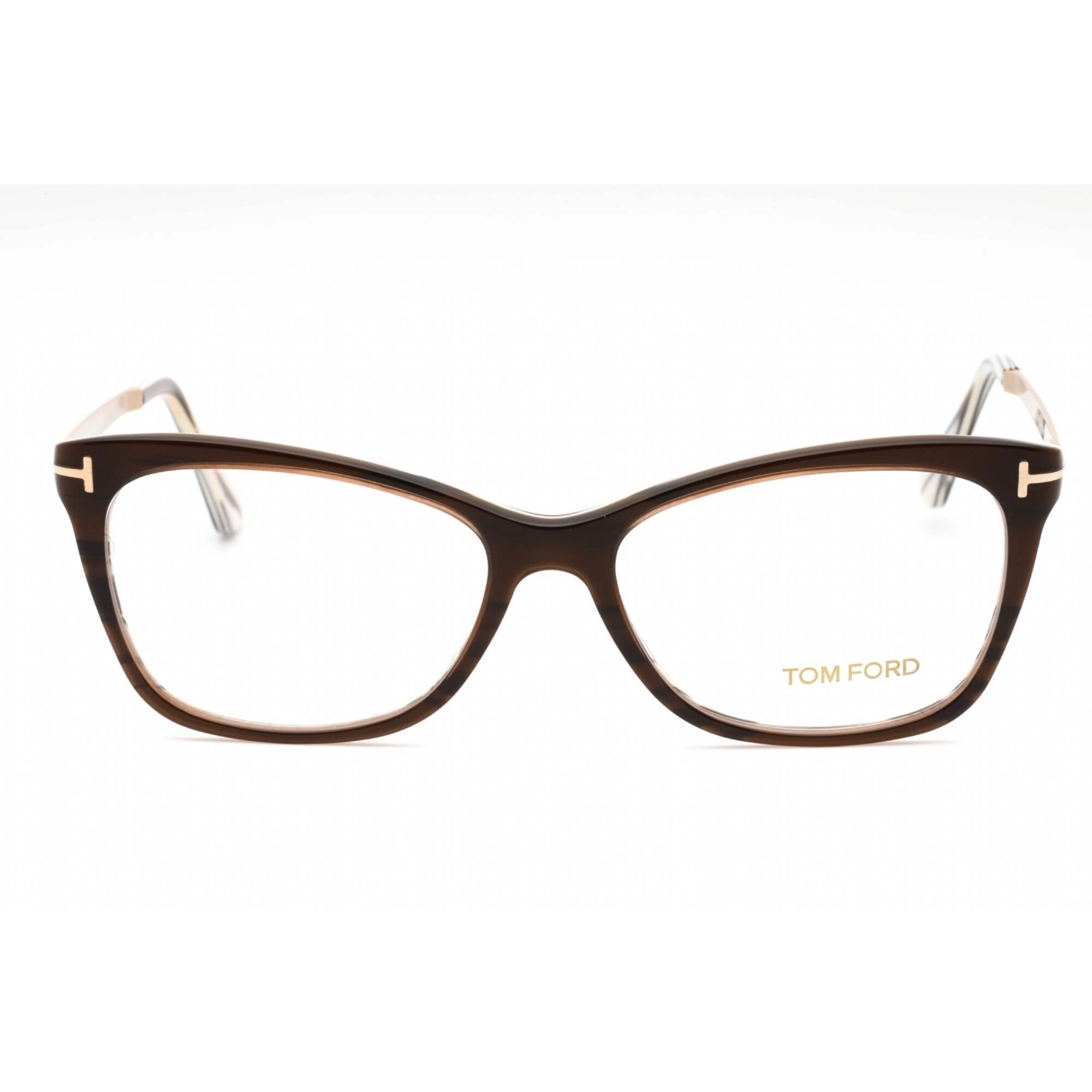 Tom Ford Women's Eyeglasses - Dark Brown Acetate Cat Eye Full Rim Frame | FT5353 050