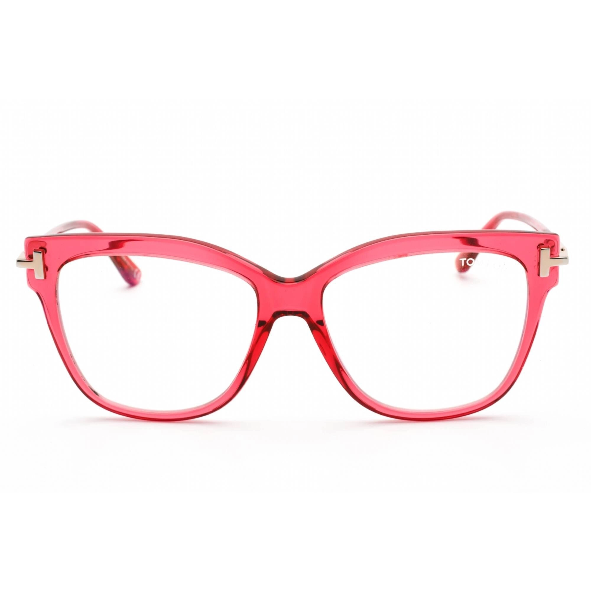 Tom Ford Women's Eyeglasses - Full Rim Shiny Red Rectangular Frame | FT5704-B 066