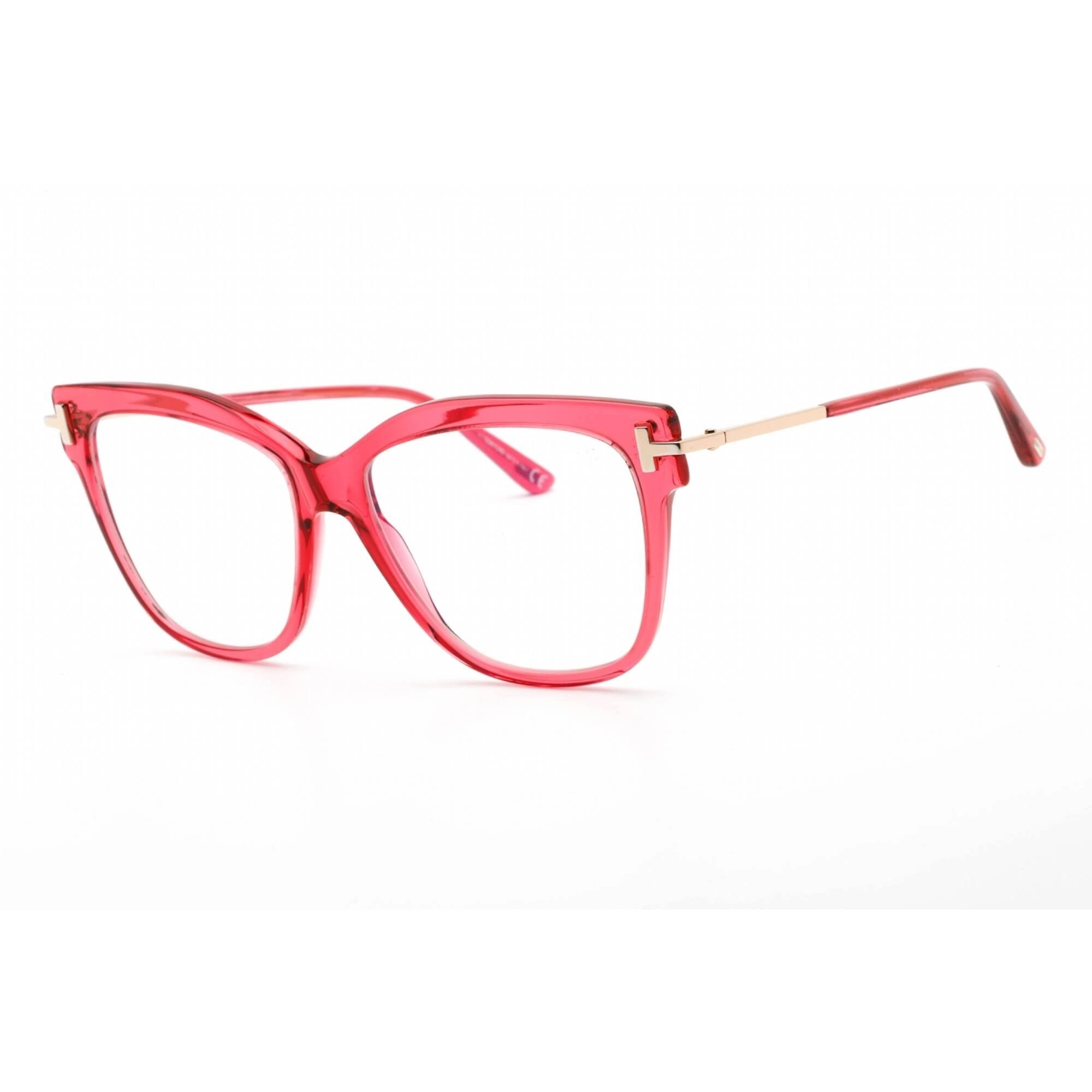 Tom Ford Women's Eyeglasses - Full Rim Shiny Red Rectangular Frame | FT5704-B 066