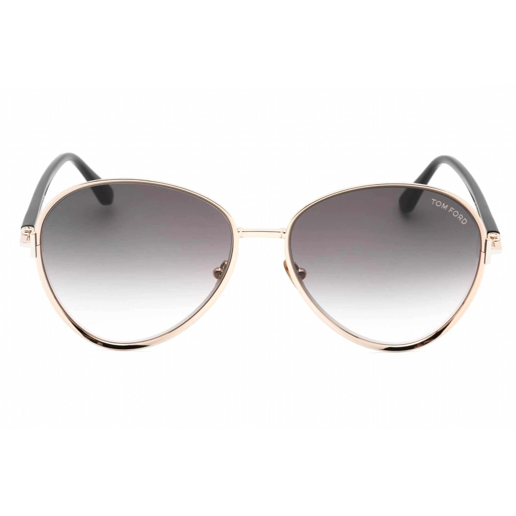Tom Ford Women's Sunglasses - Shiny Rose Gold Plastic Aviator Shape Frame | FT1028 28B