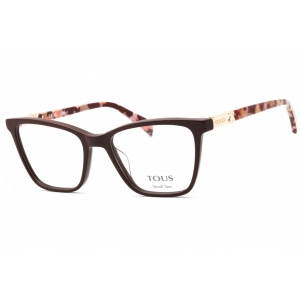 Tous Women's Eyeglasses - Shiny Brown Acetate Cat Eye Full Rim Frame | VTOB29L 06YW