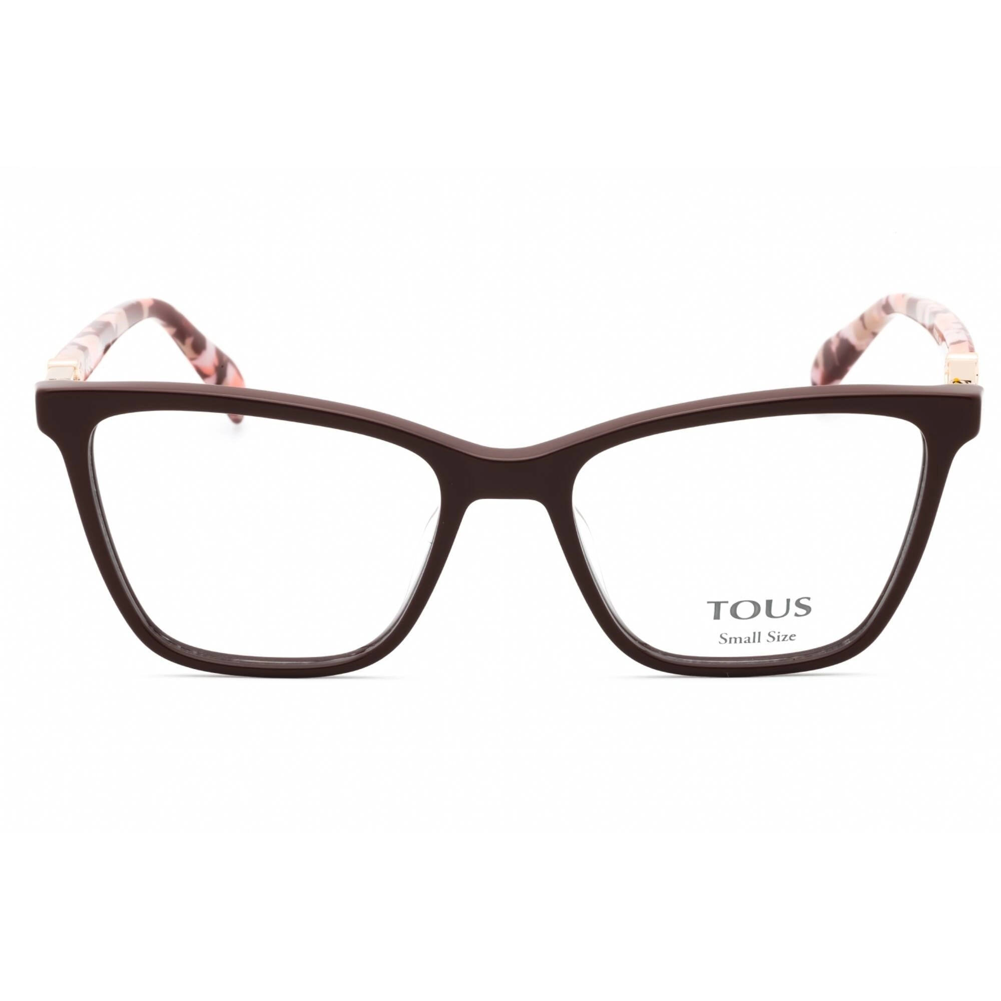 Tous Women's Eyeglasses - Shiny Brown Acetate Cat Eye Full Rim Frame | VTOB29L 06YW