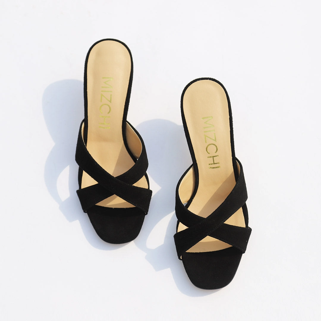 *UK size 2.5 - Anneka  - black suede, 5cm heels